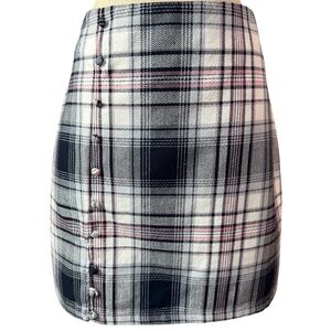 NWT Francesca's Blue Rain Plaid Pencil Skirt mini size Medium